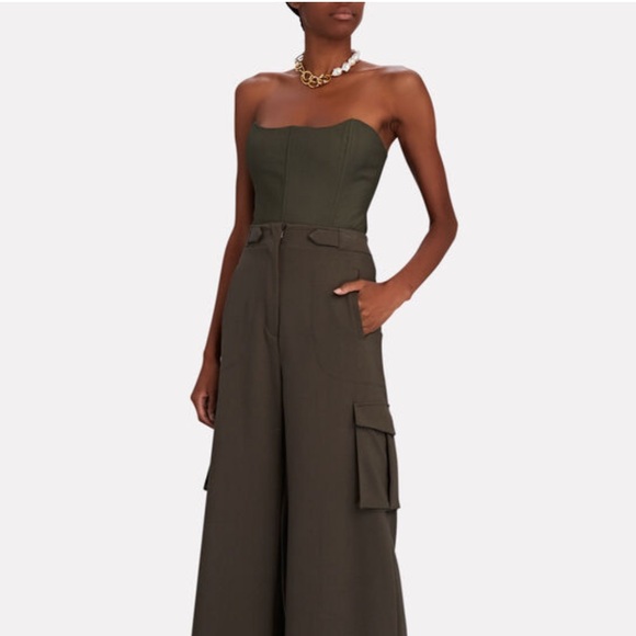 The Sei Green Strapless Bustier Top - Picture 2 of 8